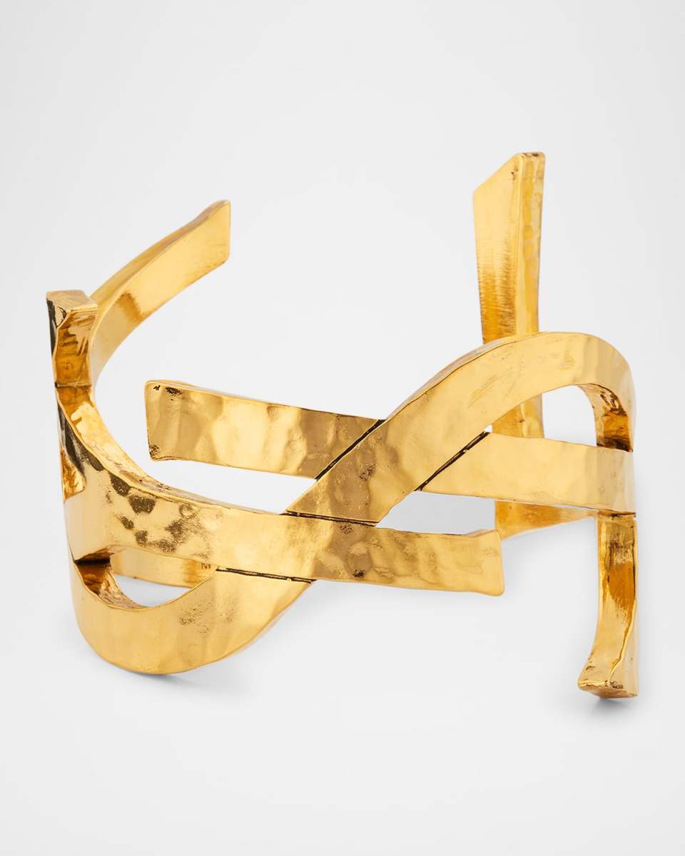 YSL Twist Hammered Cuff Bracelet